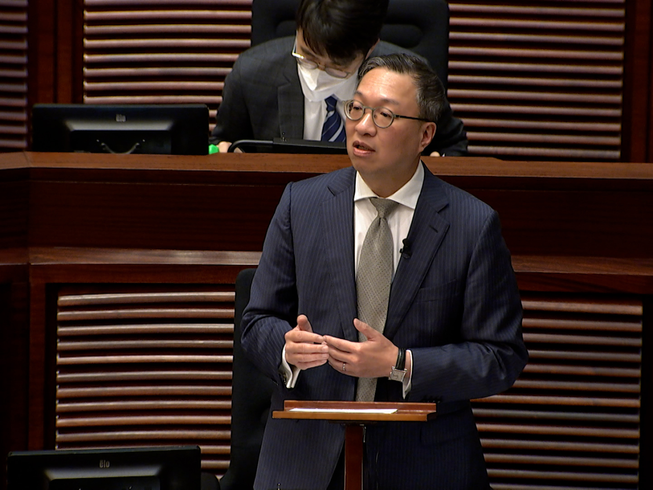 林定國表示，律政司會積極鼓勵香港法律人才參與調解院工作。