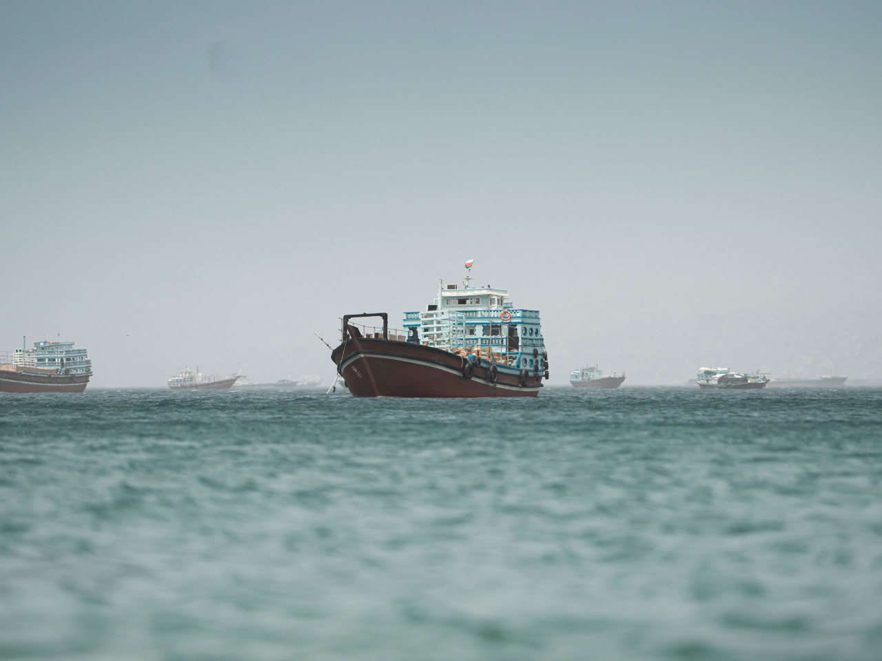Vessels sail through the Strait of Hormuz. Photo: Reuters