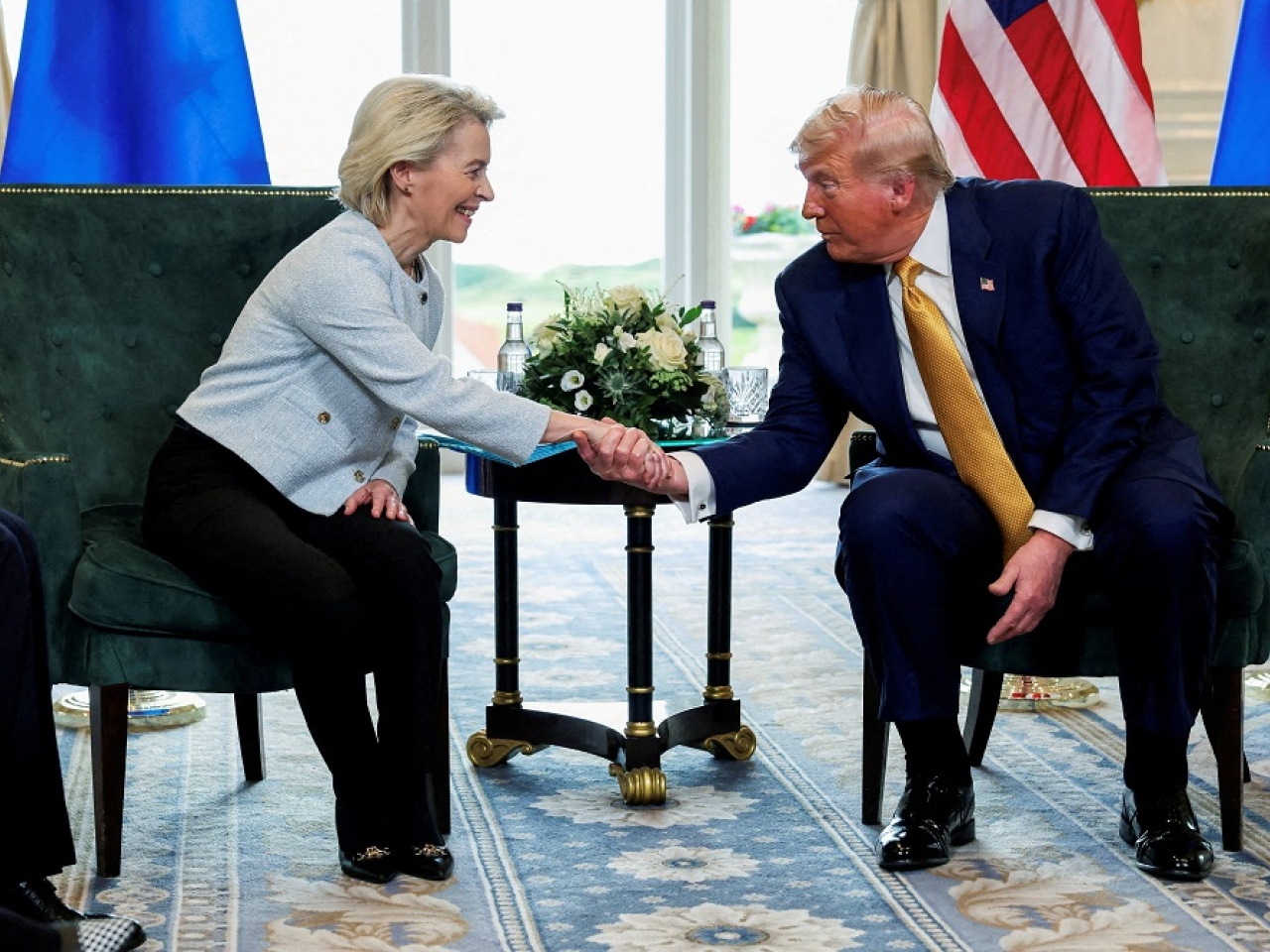 The agreement makes good on the deal Donald Trump struck with Ursula von der Leyen in Turnberry, Scotland last year. File photo: Reuters