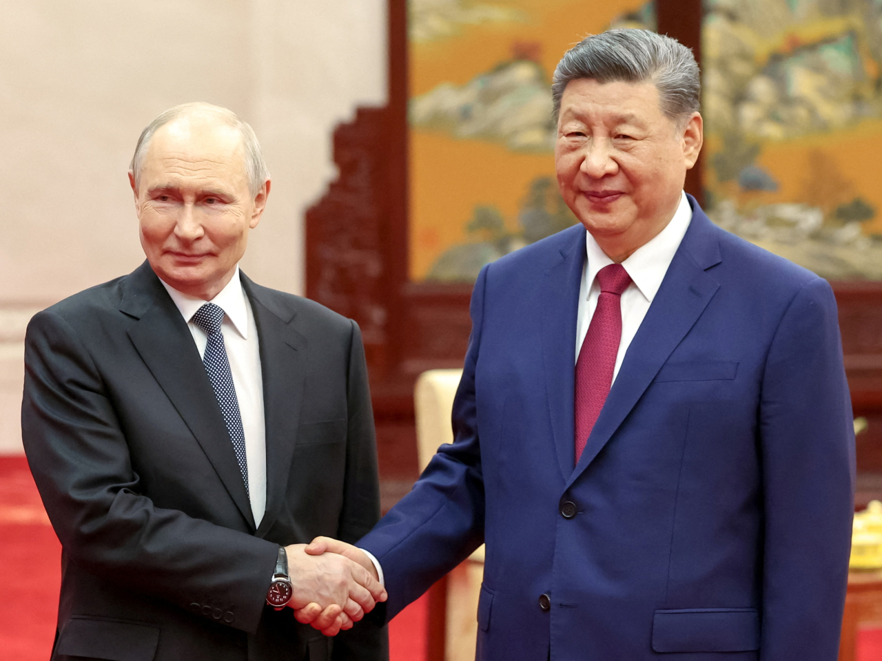 外交部表示，中方願同俄方一道，全力落實好兩國元首達成的重要共識。（路透社資料圖片）