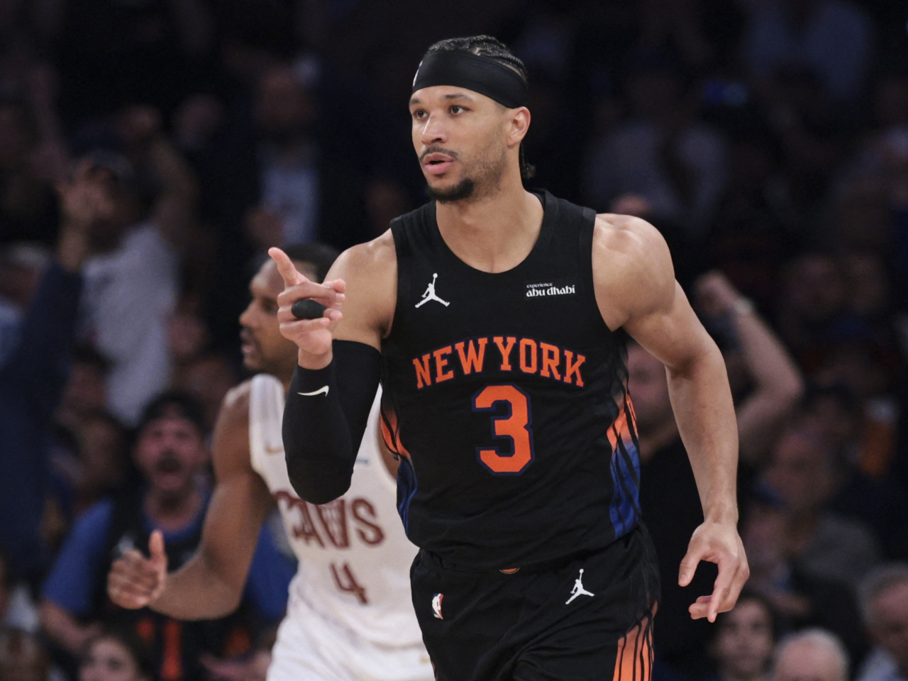 Josh Hart notched a playoff career-high of 26 points to take New York over the line in game two. Photo: Reuters