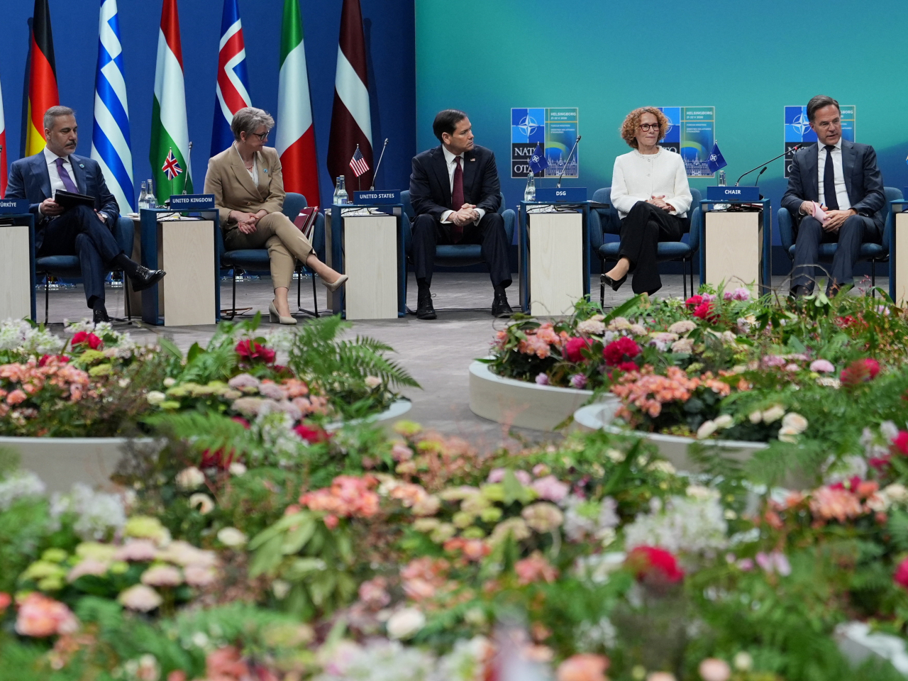 Marco Rubio, centre, attends the Nato foreign ministers' meeting in Helsingborg, Sweden. Photo: Reuters