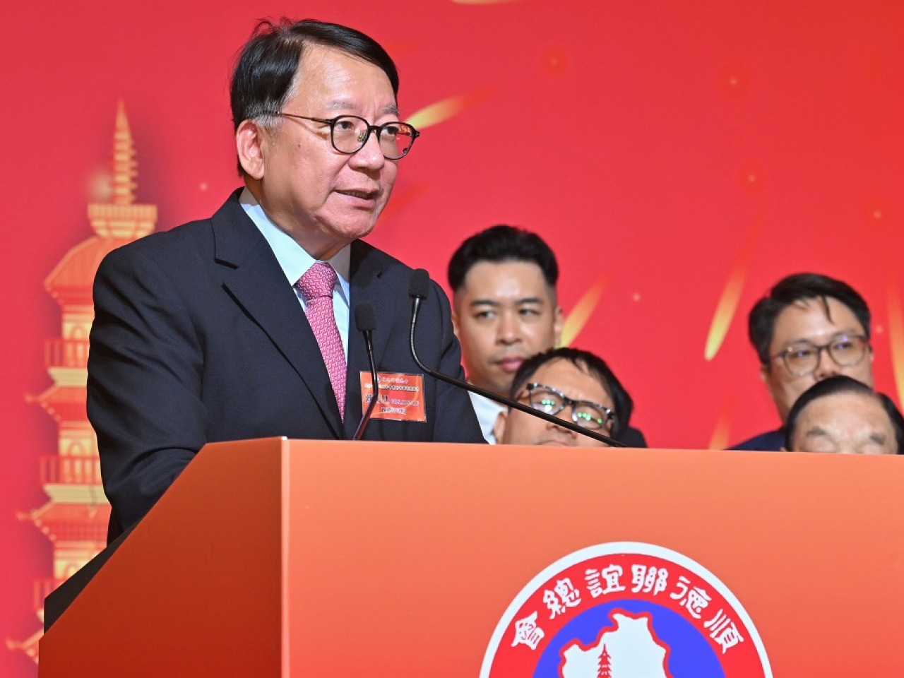 陳國基表示，首位香港女太空人黎家盈也是順德人，他代表特區政府表示衷心祝賀。（政府新聞處）