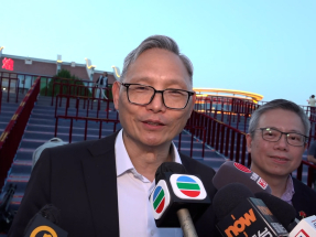 卓孝業表示，很感動香港有第一個太空人。（陳韋丞攝）