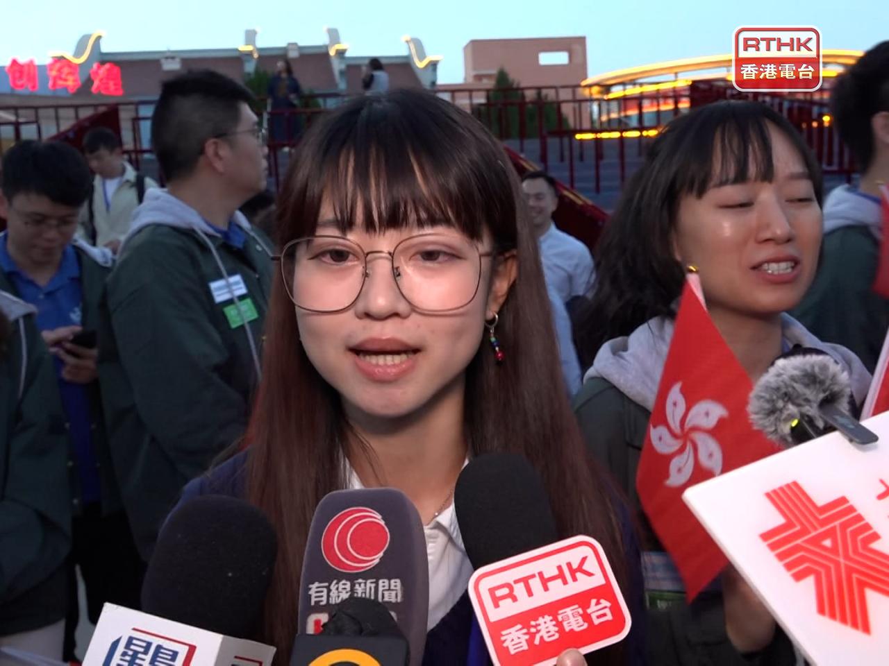 在港大修讀中國歷史與文化的林同學說，佩服黎家盈，相信她付出了很大努力。（陳韋丞攝）