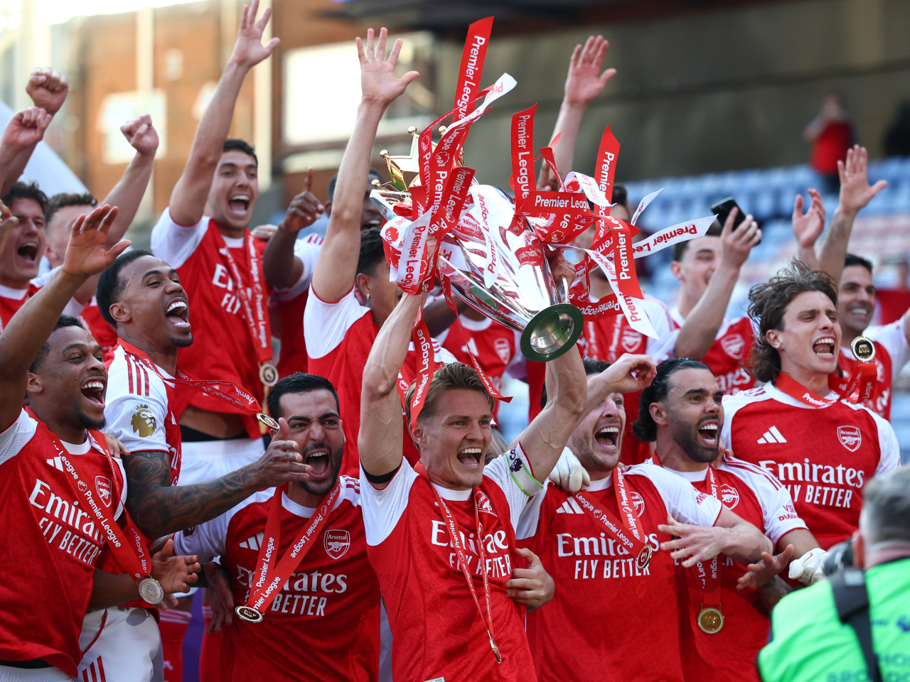 Arsenal finished top on 85 points, seven clear of Manchester City in second, with Manchester United seven points further back in third. Photo: Reuters