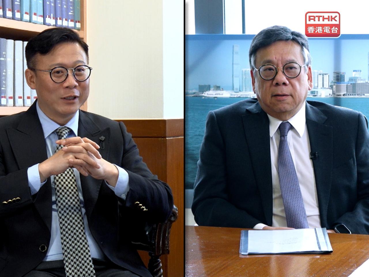張國鈞（左）和丘應樺（右）下午啓程前往北京，將拜會相關中央部委，就協助內地企業出海進行交流。