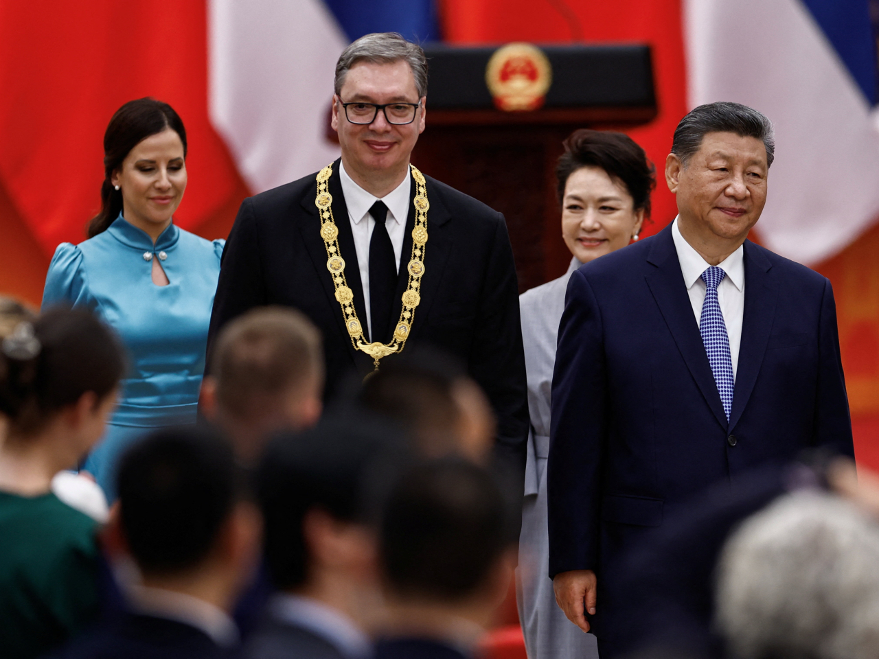 President Xi Jinping has awarded Serbian President Aleksandar Vucic the Friendship Medal of the People's Republic of China. Photo: Reuters