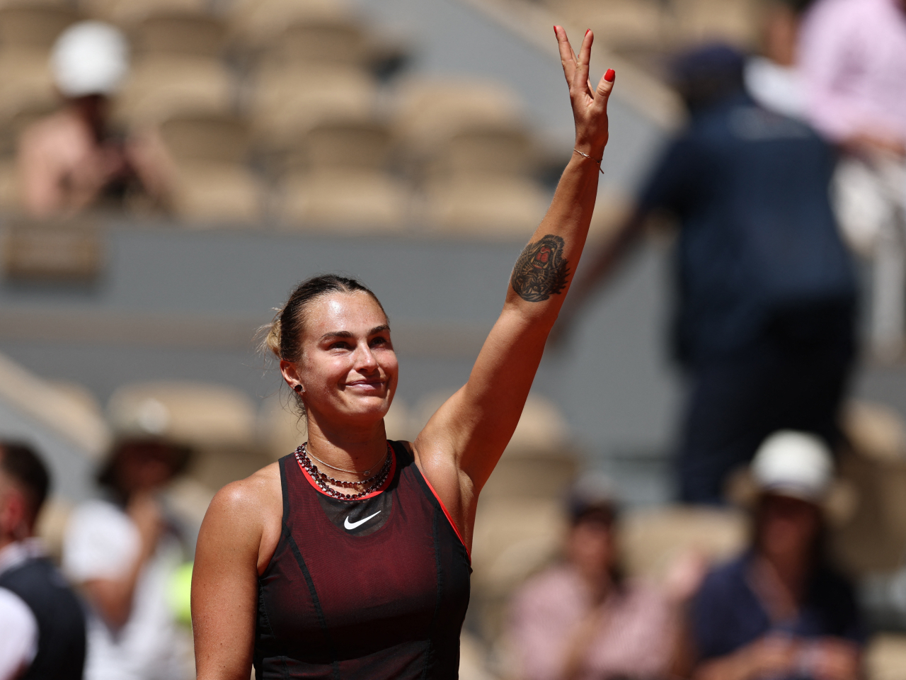 World number one Aryna Sabalenka is vying for her first title in the French capital. Photo: Reuters
