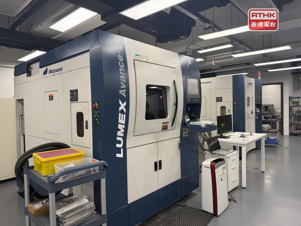 Metal 3D printers that Koln 3D employs to produce custom medical parts for patients. Photo: RTHK