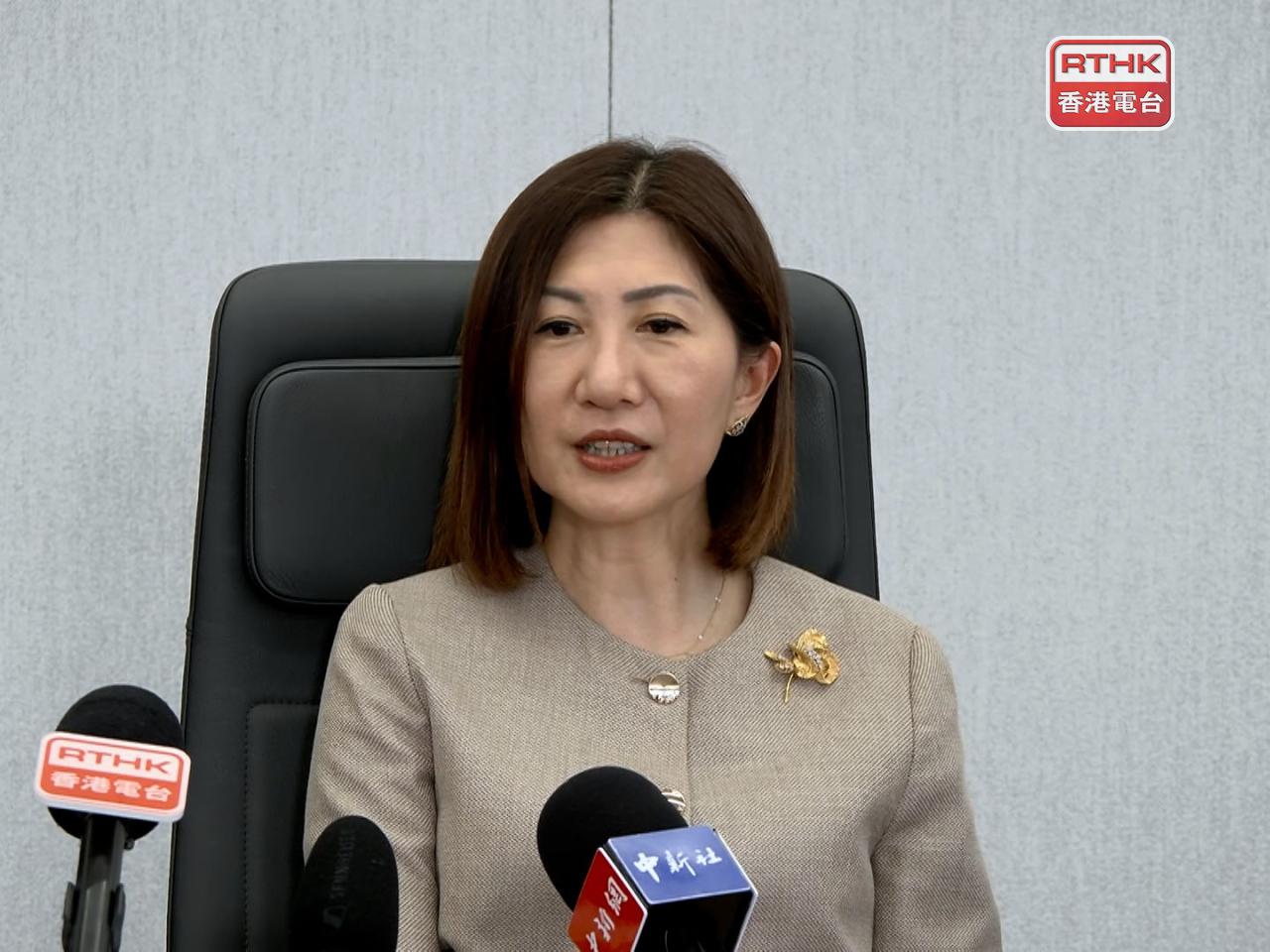 陳翊庭說，中亞市場是港交所其中一個重點關注區域 。（廖漢榮攝）