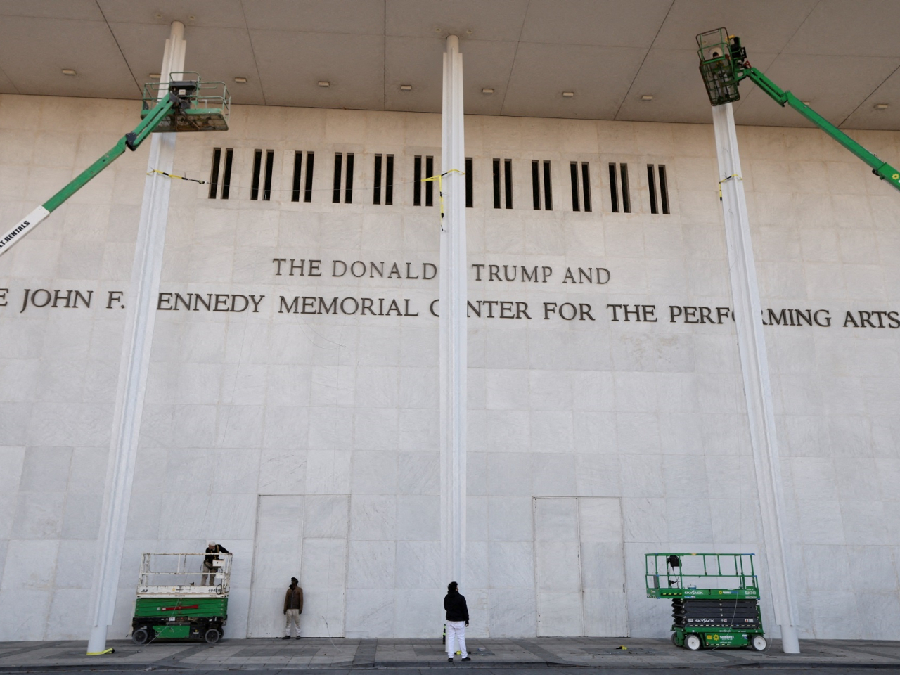 Trump said in response that he's backing away from his proposed renovation and returning control of the arts institution to Congress. Photo: Reuters