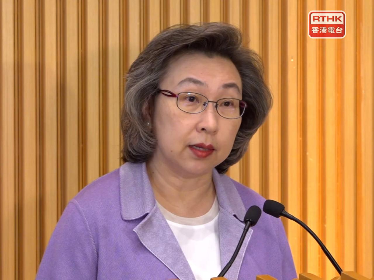 楊何蓓茵表示，評核比例是涉及整個職系。（港台圖片）