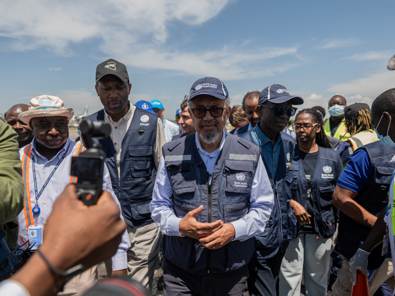 Director-General of the WHO Tedros Adhanom Ghebreyesus arrives at Bunia National Airport, to coordinate the response to the Ebola outbreak. Photo: Reuters