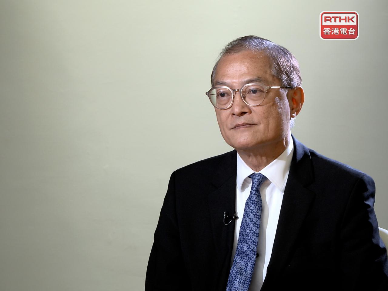 盧寵茂期望科大醫學院在李競存帶領下，繼續順利推進相關籌備工作。（港台圖片）