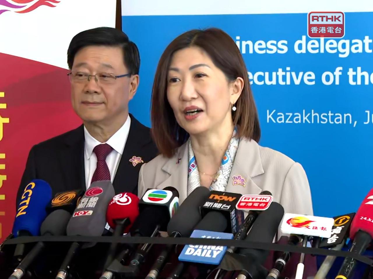 Bonnie Chan says she hopes more Kazakh enterprises will make use of Hong Kong's market to raise funds. Photo: RTHK