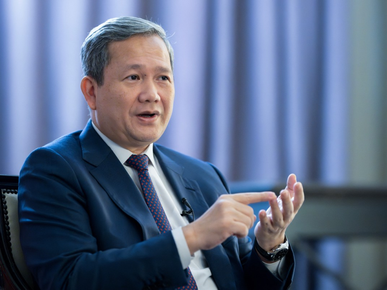 洪瑪奈重申，柬方堅持依據國際法和和平原則，推動解決重疊海域爭議。（法新社資料圖片）