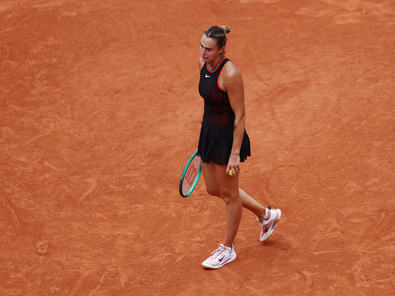 Aryna Sabalenka was the only Grand Slam champion left in either the men's or women's singles draws at Roland Garros. Photo: Reuters