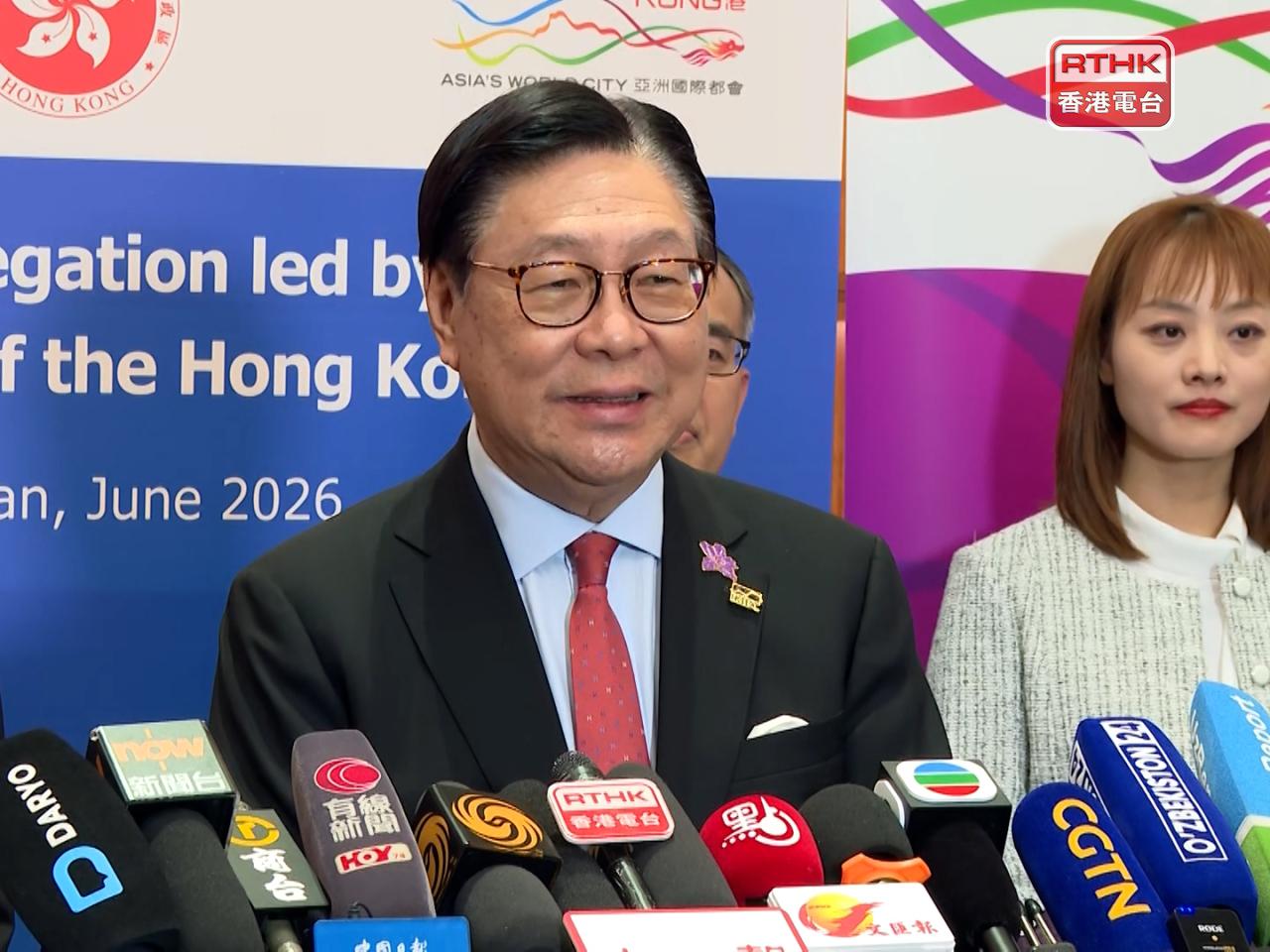 馬時亨形容，今次行政長官帶隊是開了一道大門，令代表團因為今次訪問開了很多小門。（李俊華攝）