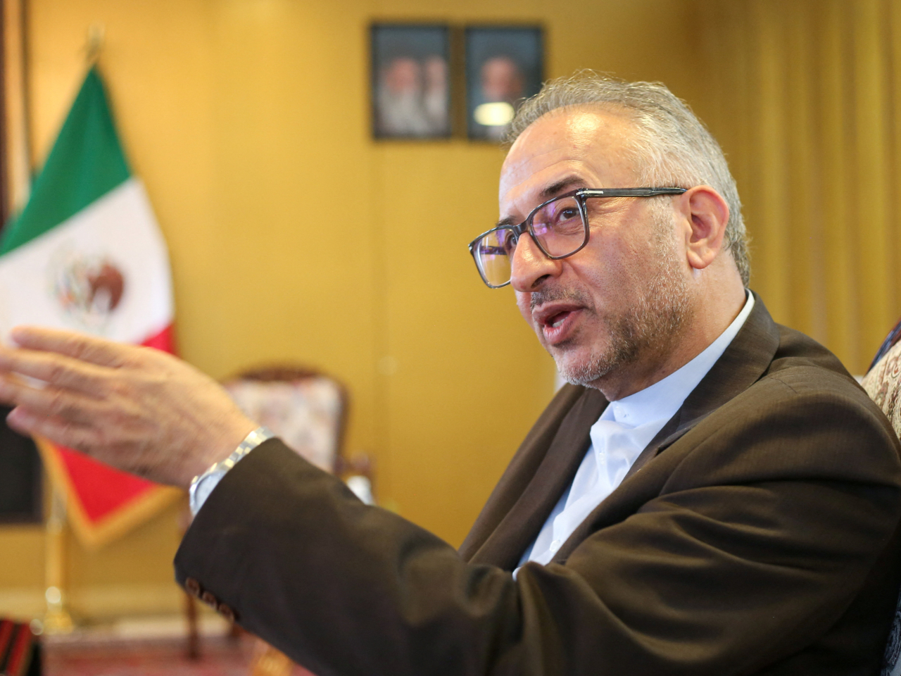 Iranian Ambassador to Mexico Abolfazl Pasandideh says World Cup participation on the soil of what is seen as its enemy shows Iran seeks peace. Photo: Reuters
