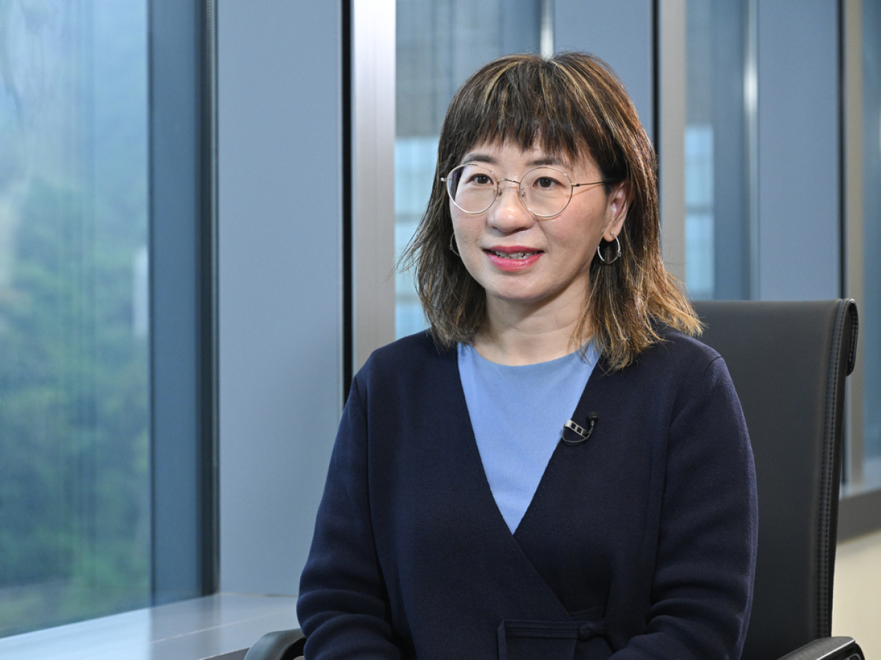 陳婉雯呼籲航運物流業界善用港口社區系統，以發揮數據互聯互通的規模效益。（政府新聞網）