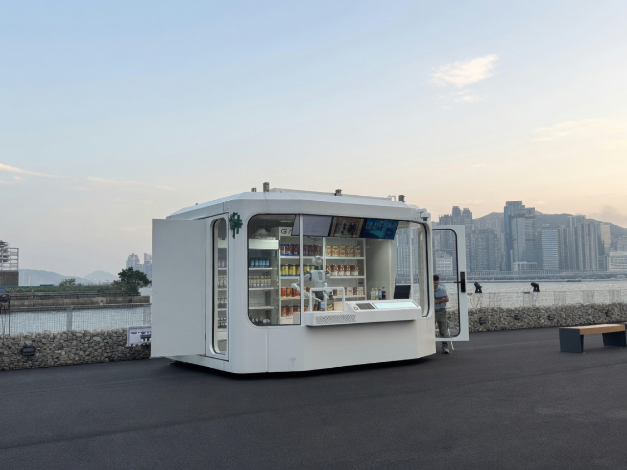 The FS says a mainland firm will open a robot retail store at the Hung Hom harbourfront. Photo courtesy of Paul Chan&rsquo;s blog