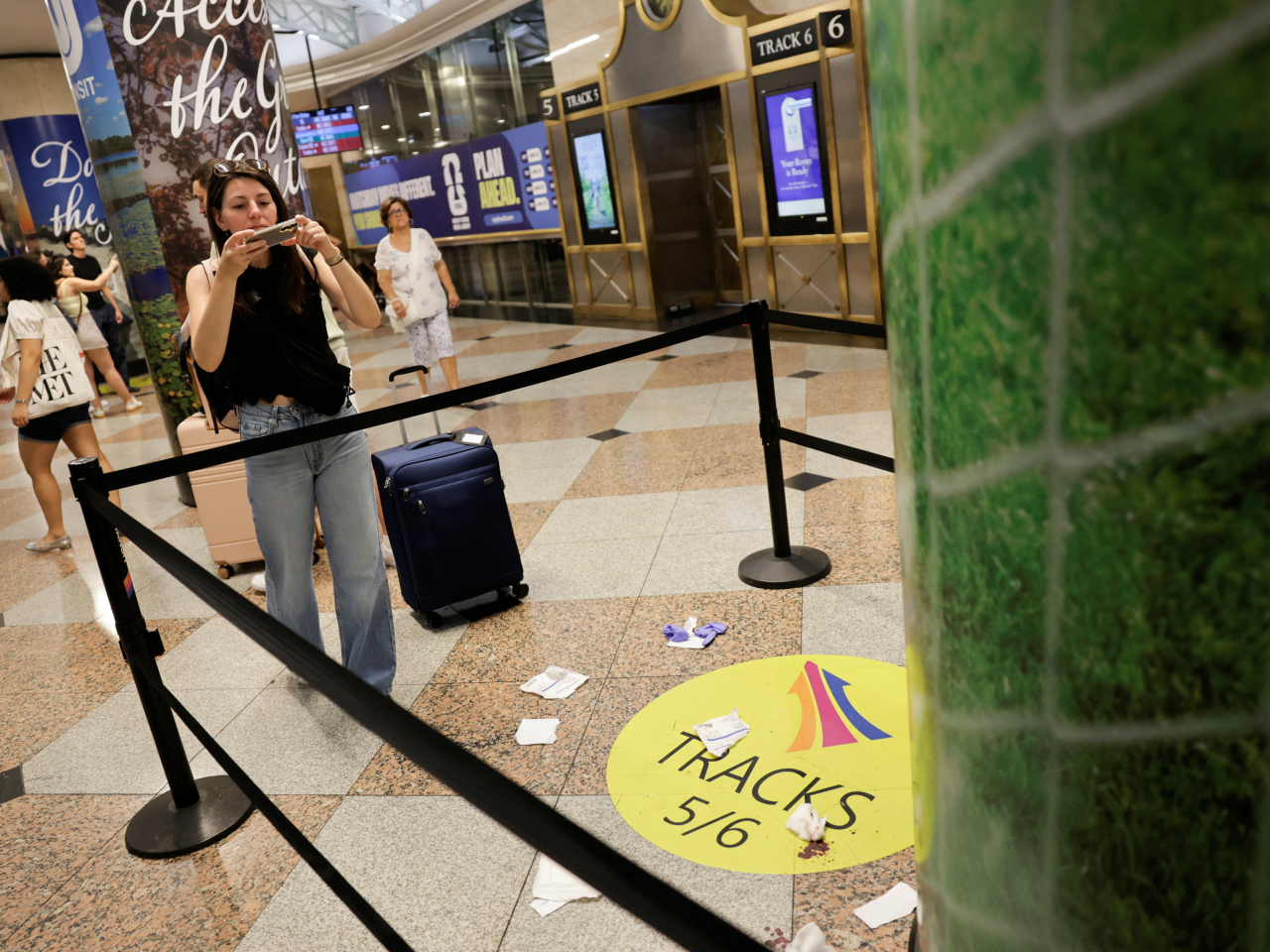 All six victims are expected to survive the attack near tracks five and six in Penn Station in New York. Photo: Reuters