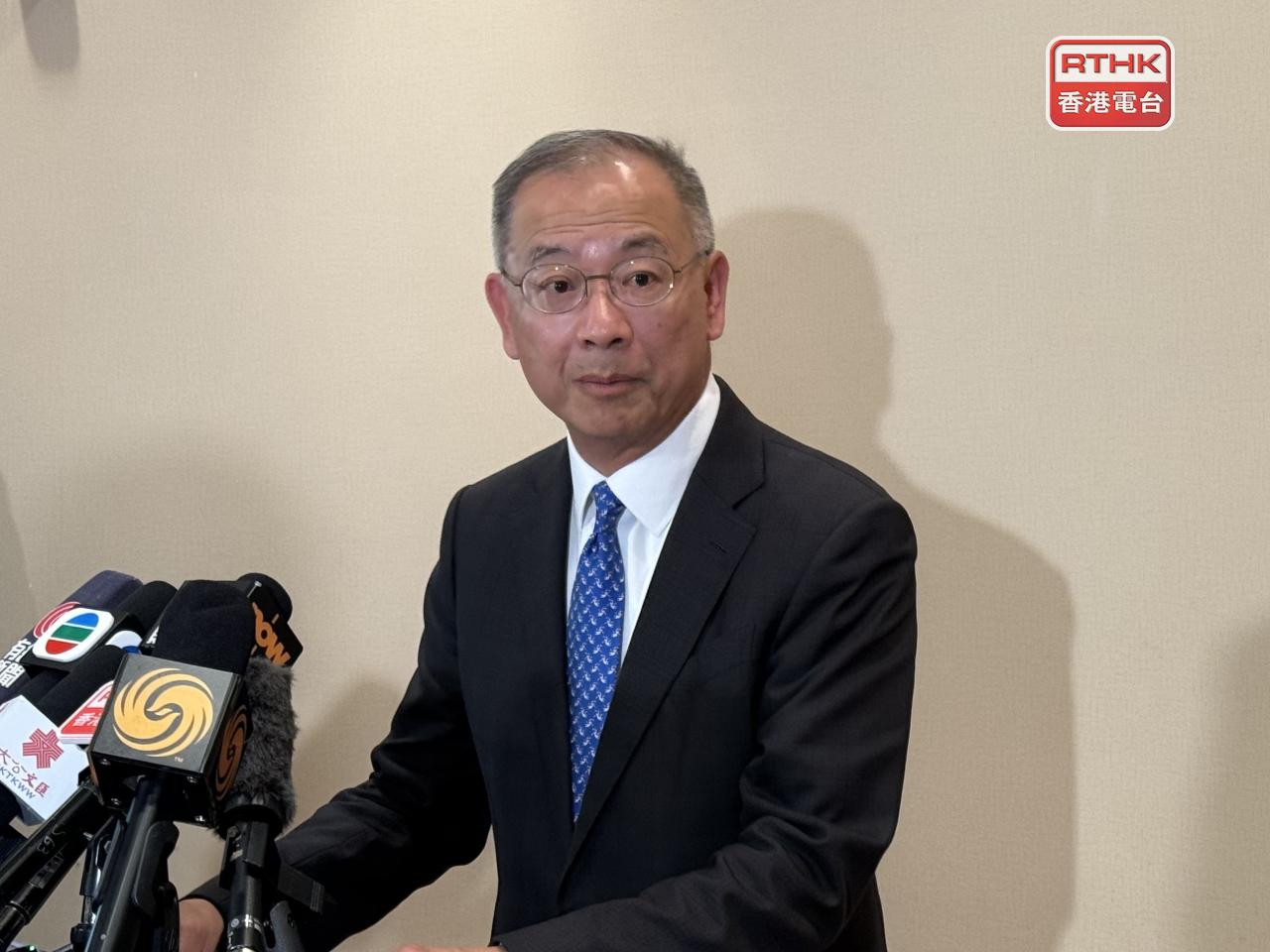 余偉文稱，香港歡迎環球人士來港開戶，重點在於開戶過程和資金一定要合法合規。（趙嘉駿攝）