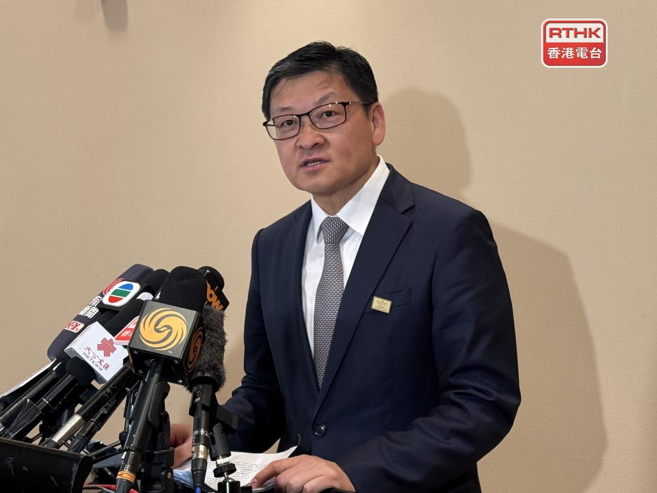 孫煜稱香港銀行業將更好融入和服務國家發展大局，落實金融監管機構各方面要求。（趙嘉駿攝）