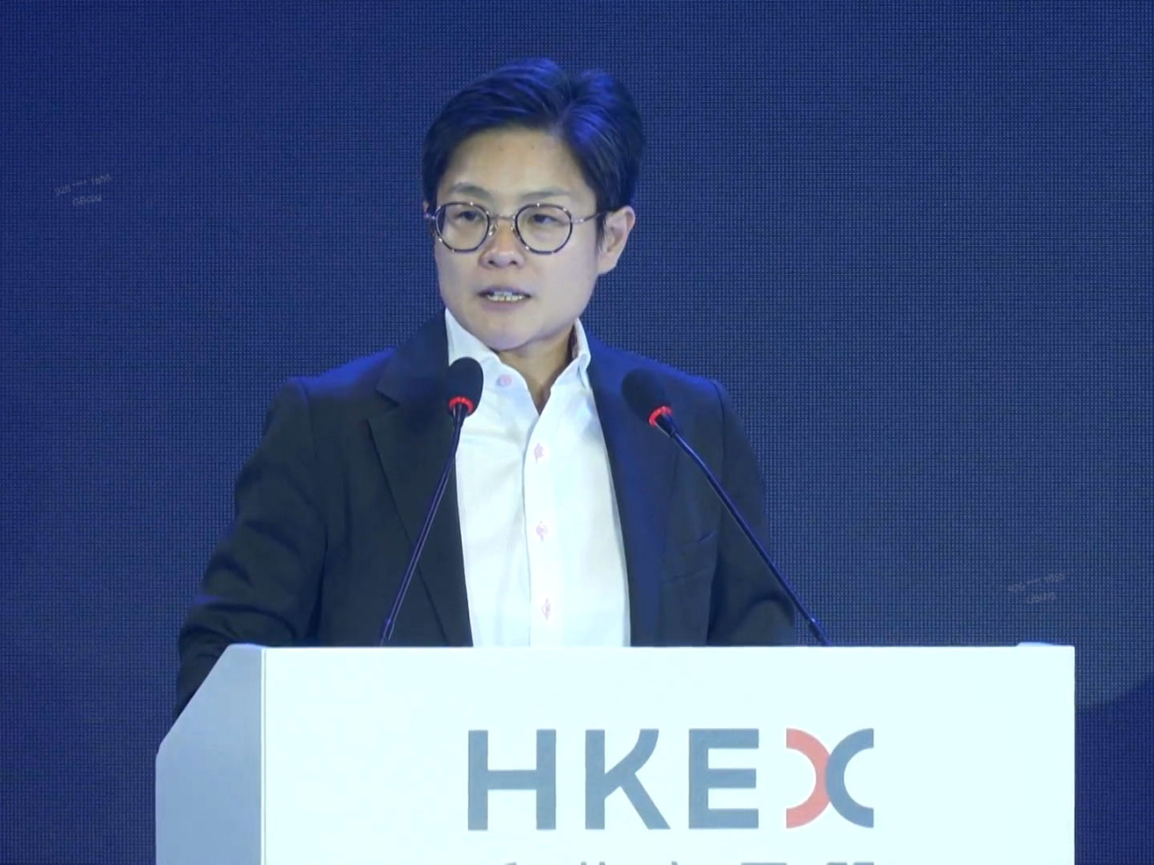 劉穎表示，港交所年初推出有關上市機制競爭力檢討諮詢，爭取今年公布諮詢總結，現時收到的回應非常正面。（網上截圖）