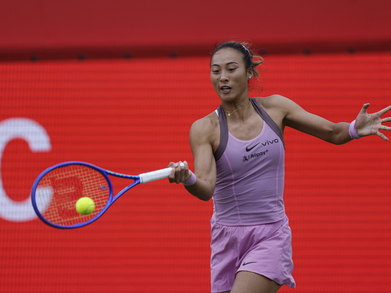 Zheng Qinwen will lead China in the quarter-finals against Italy. File photo: Reuters