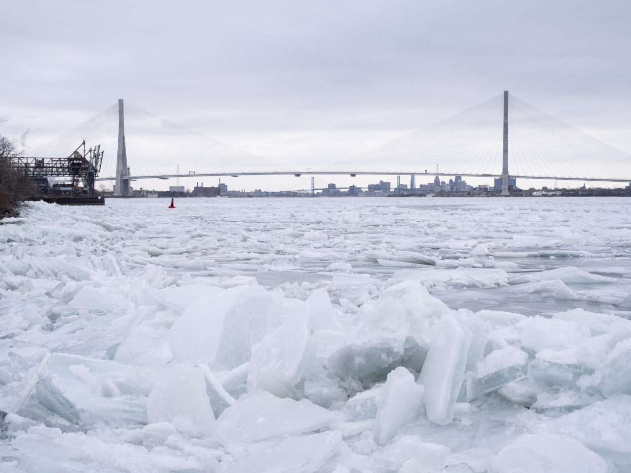 Construction of the bridge, which began in 2018, was financed by Canada because the US refused to pay for it. File photo: AFP