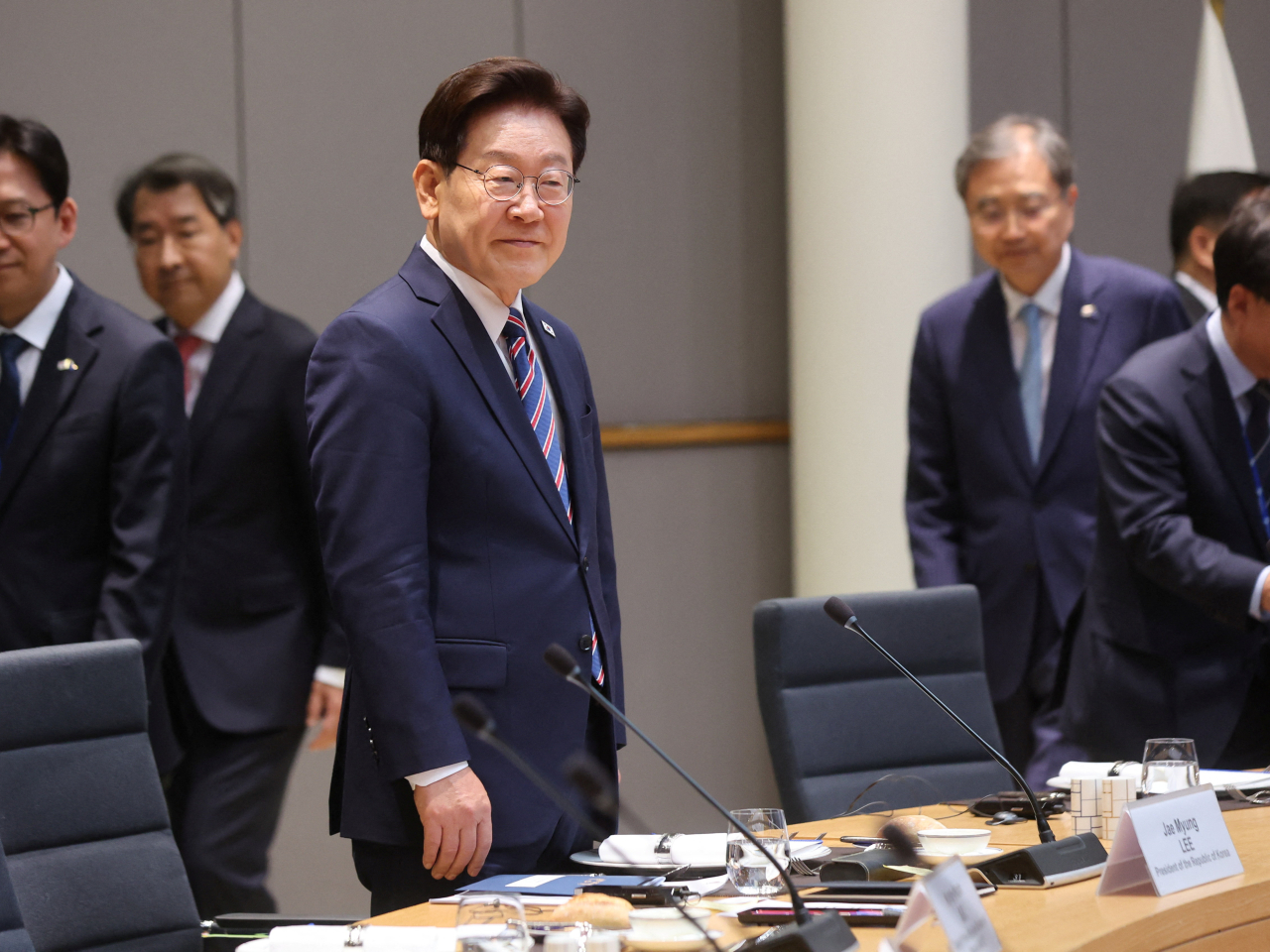 李在明表示，韓朝對話之門仍難以打開，但也不能失望或放棄。（路透社）