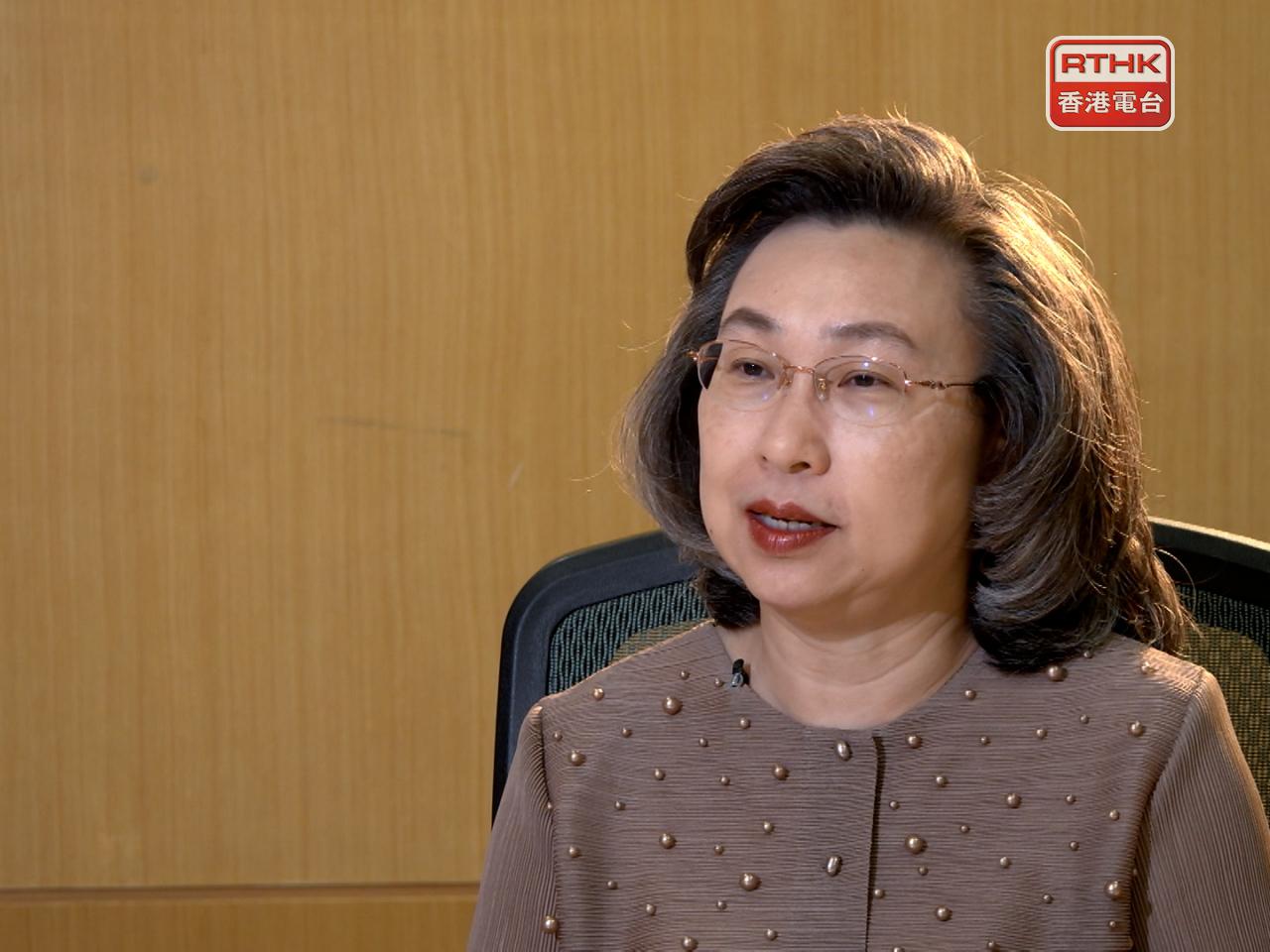 楊何蓓茵說，將來會否有更多職位需要公開招聘，要視乎當時需要。（港台圖片）