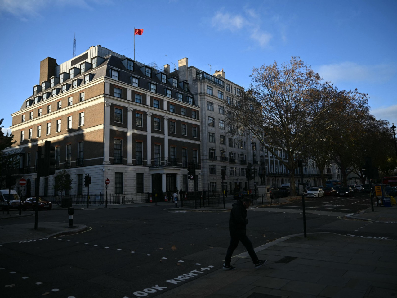 中國駐英國大使館發言人表示，中方堅決反對英方實施沒有國際法依據的單邊制裁、損害中國企業權益，已向英方嚴正交涉。（法新社資料圖片）