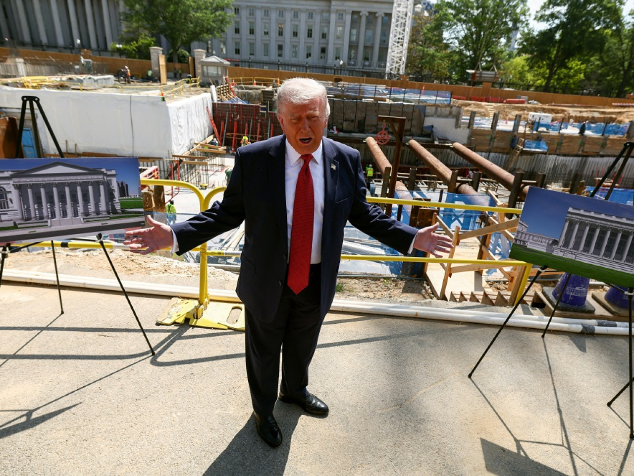 US President Donald Trump has repeatedly insisted that the lavish ballroom will cost US taxpayers absolutely nothing. File photo: Reuters