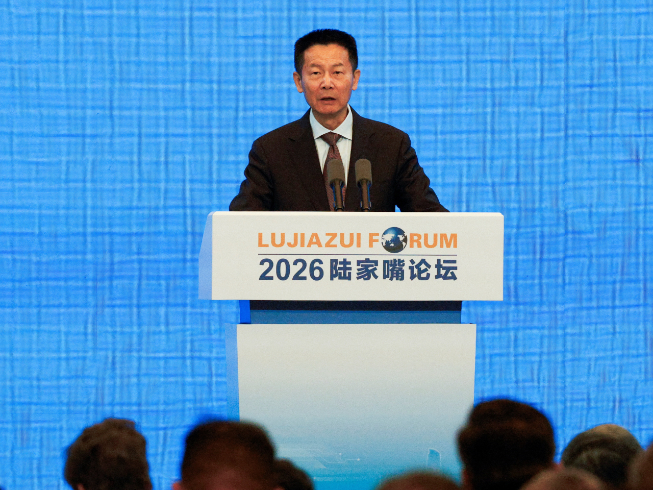 吳清稱支持港股上市公司境內上市，支持香港近期啓動五年期人民幣國債期貨上市交易。（路透社）