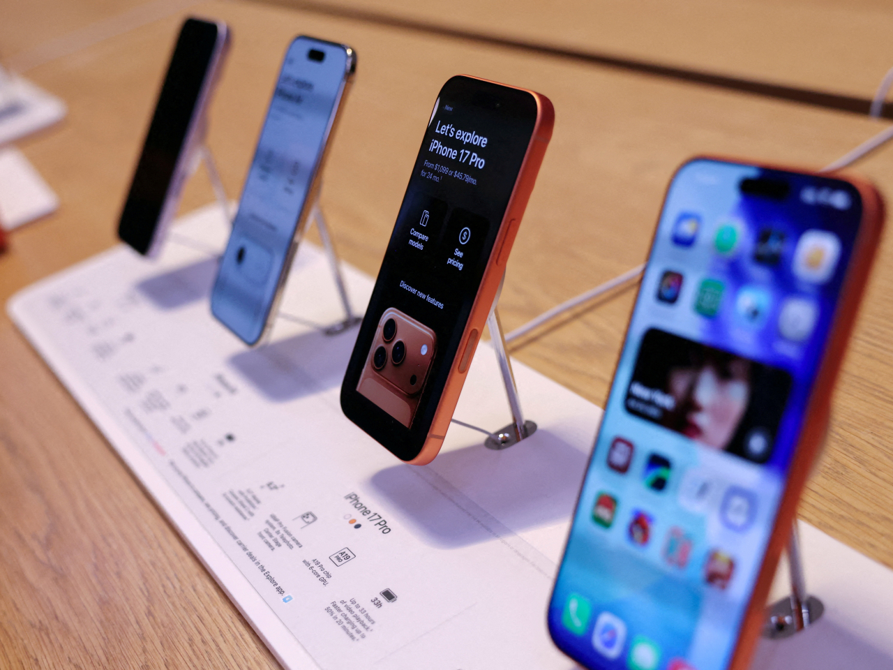 Some researchers say Apple may need to raise the price of its next iPhone Pro by US$270 to maintain its profit margin. File photo: Reuters