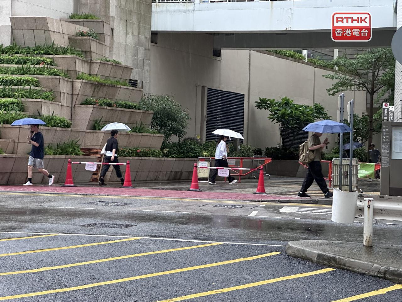 The Observatory issued a black rainstorm warning at 12.55pm on Thursday. Photo: RTHK