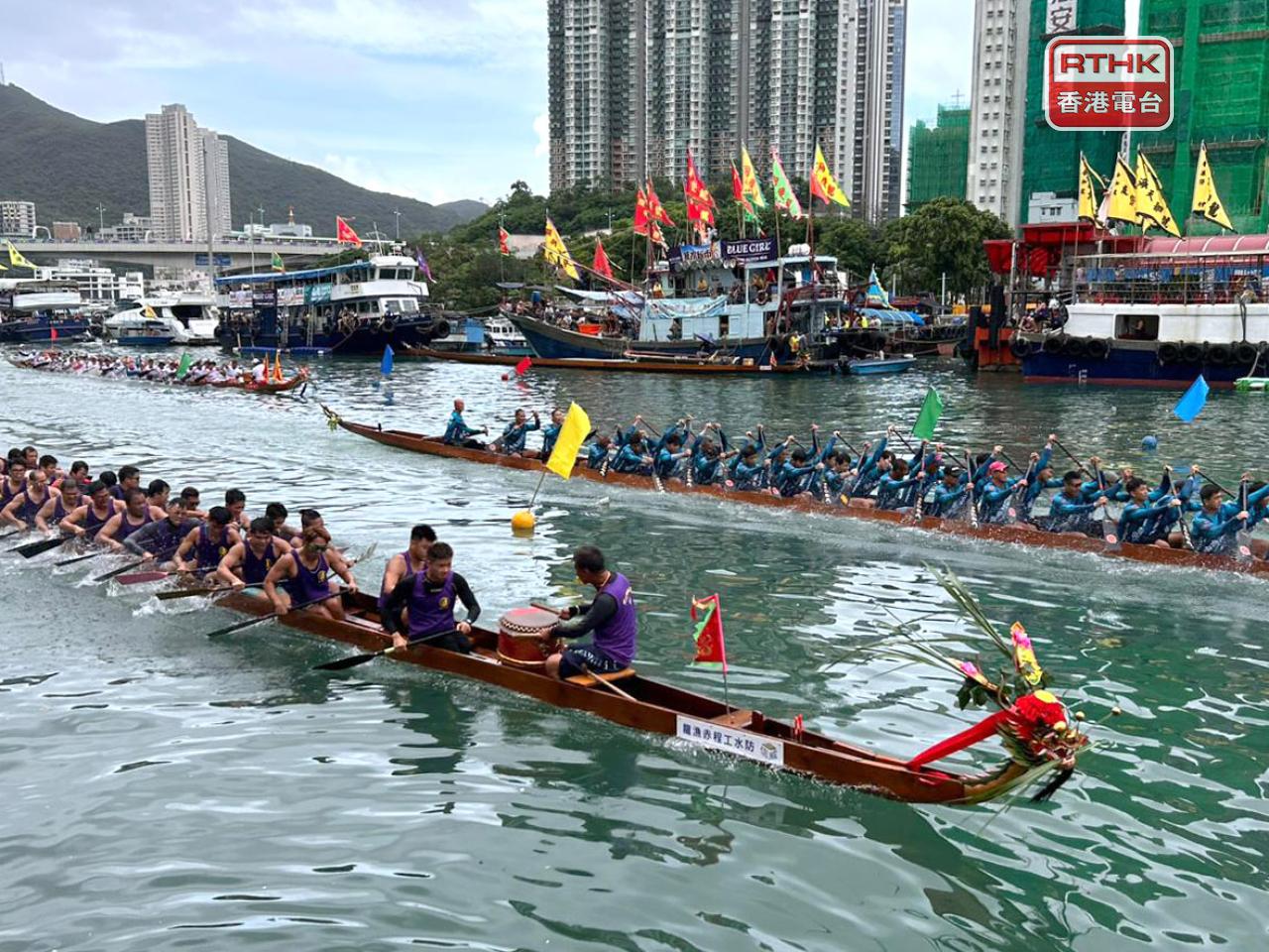 香港仔的端午節龍舟競渡歷史悠久，至今有過百年歷史。（林漢山攝）