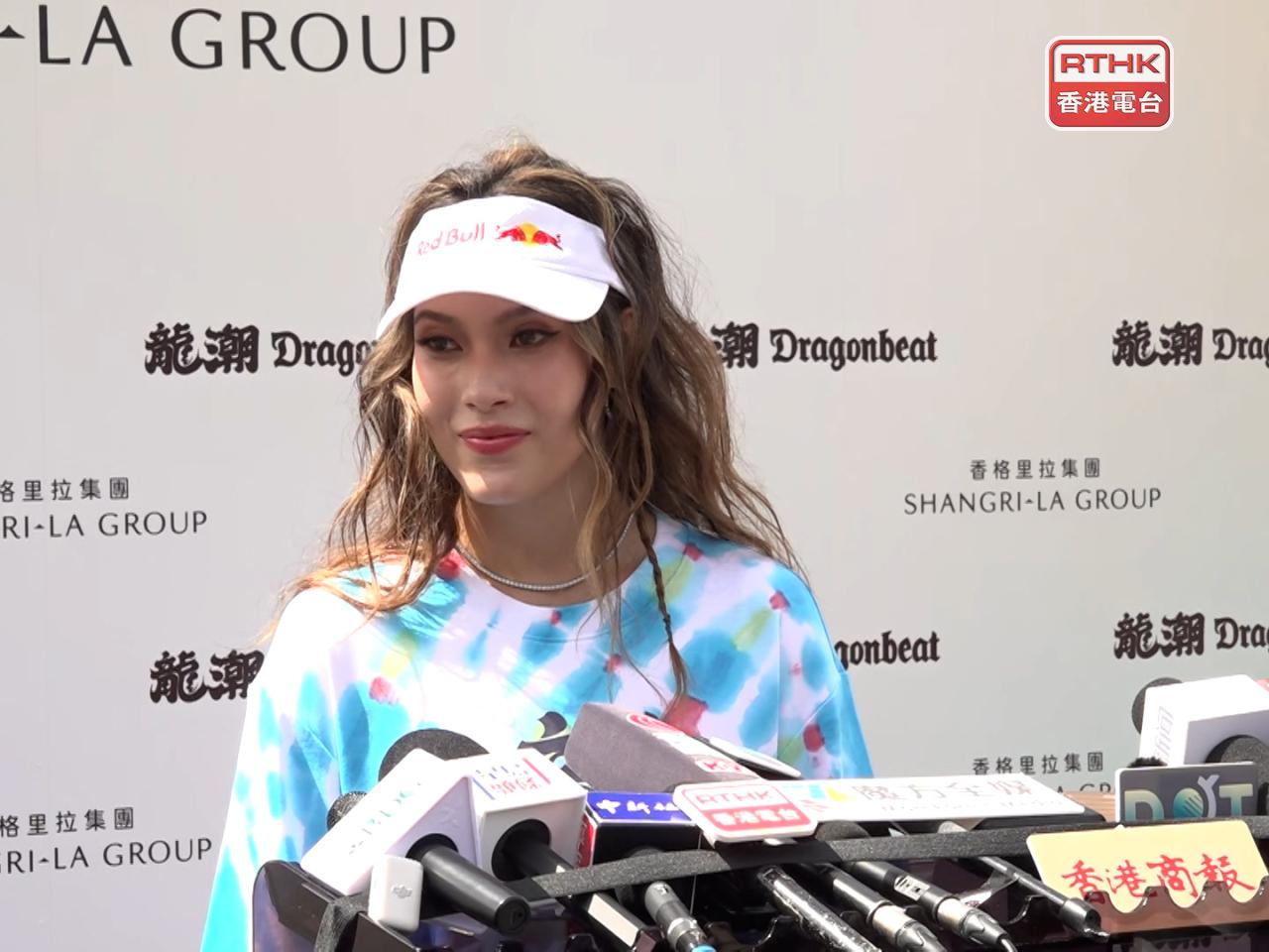 谷愛凌說，運動是交流文化的最好方式，而香港結合東西方文化，非常特殊，形容是文化橋樑。（陳裕行攝）