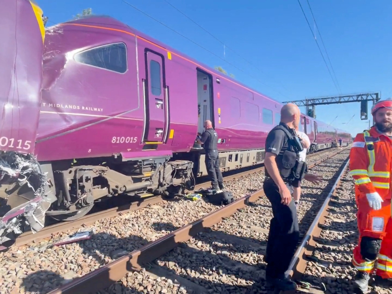 The incident, which involved two East Midlands Railway trains, happened near Bedford. Photo: Reuters