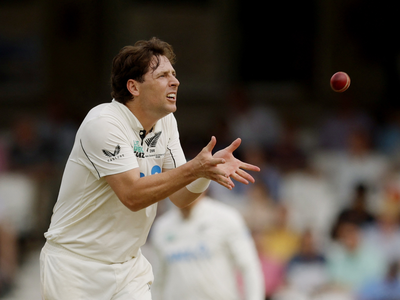 New Zealand's Matthew Henry is seen in action against England. Photo: Reuters