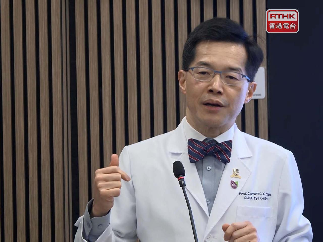 譚智勇表示，團隊期望經過今次的發現，將來有機會研發出一種有效方法，不需依賴降低眼壓都幫到病人。（梁禎祥攝）