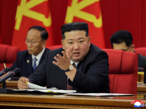 DPRK leader Kim Jong Un was quoted as saying that exercising the country's position as a nuclear state is the only way to cope with an unpredictable and complicated global security situation. Photo: KCNA via Reuters