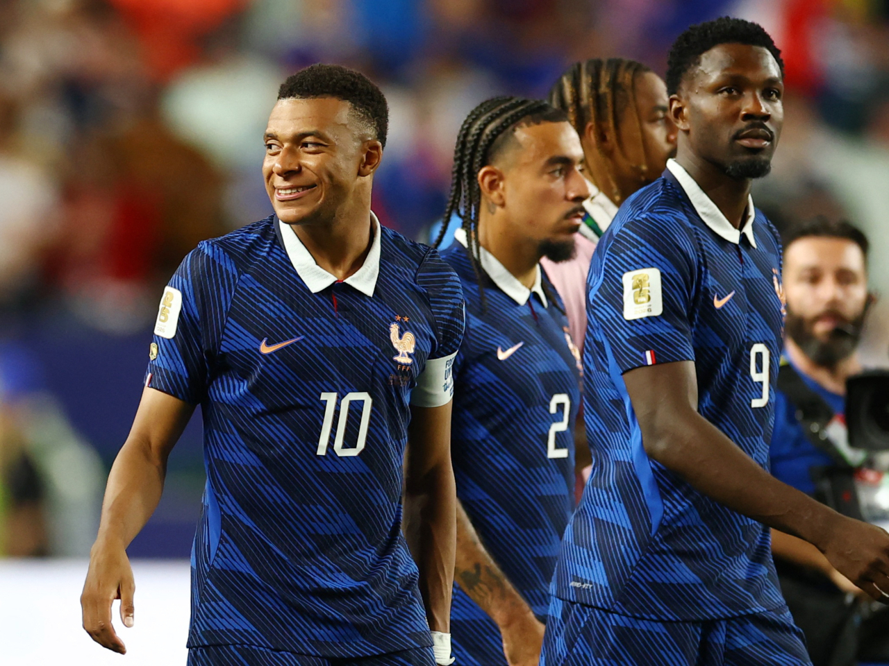Kylian Mbappe (10) scored his 15th and 16th career goals at the World Cup to tie for second on the all-time scoring list. Photo: Reuters