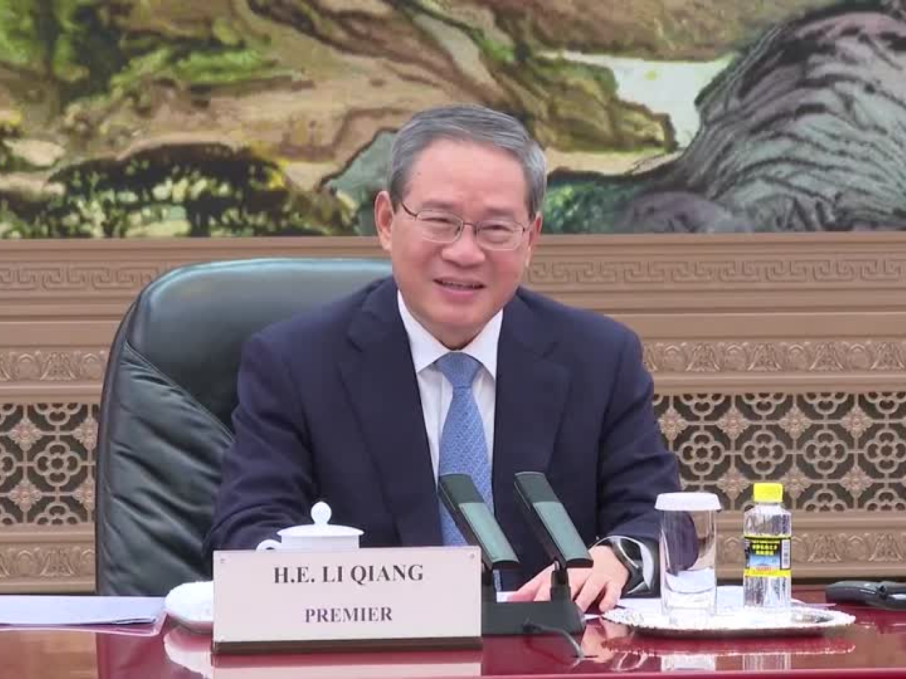 李強表示，中方願與哈方加強互利合作，推動雙邊貿易擴容提質。（路透社資料圖片）