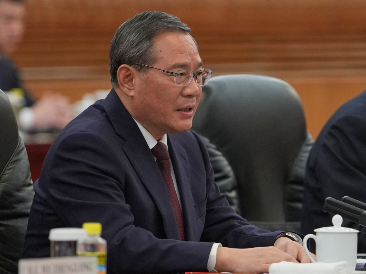 李強表示，中方願與韓方加快推進雙邊自貿協定第二階段談判，推動兩國貿易擴面提質。（法新社資料圖片）