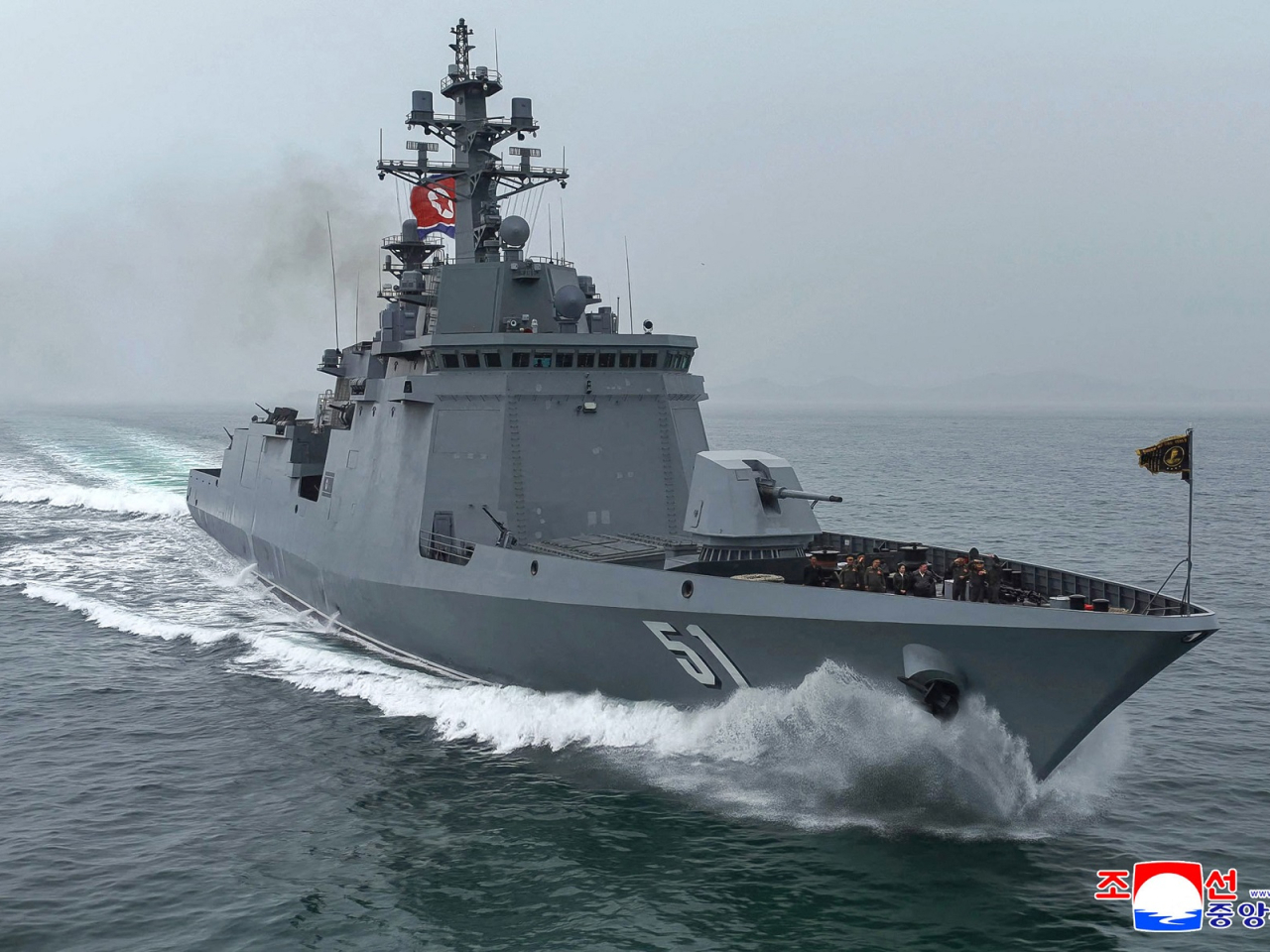 DPRK leader Kim Jong Un said after the commissioning of the Choe Hyon (pictured), strategic warships weighing 10,000 tons each would be launched one after another. File photo: KCNA via AFP