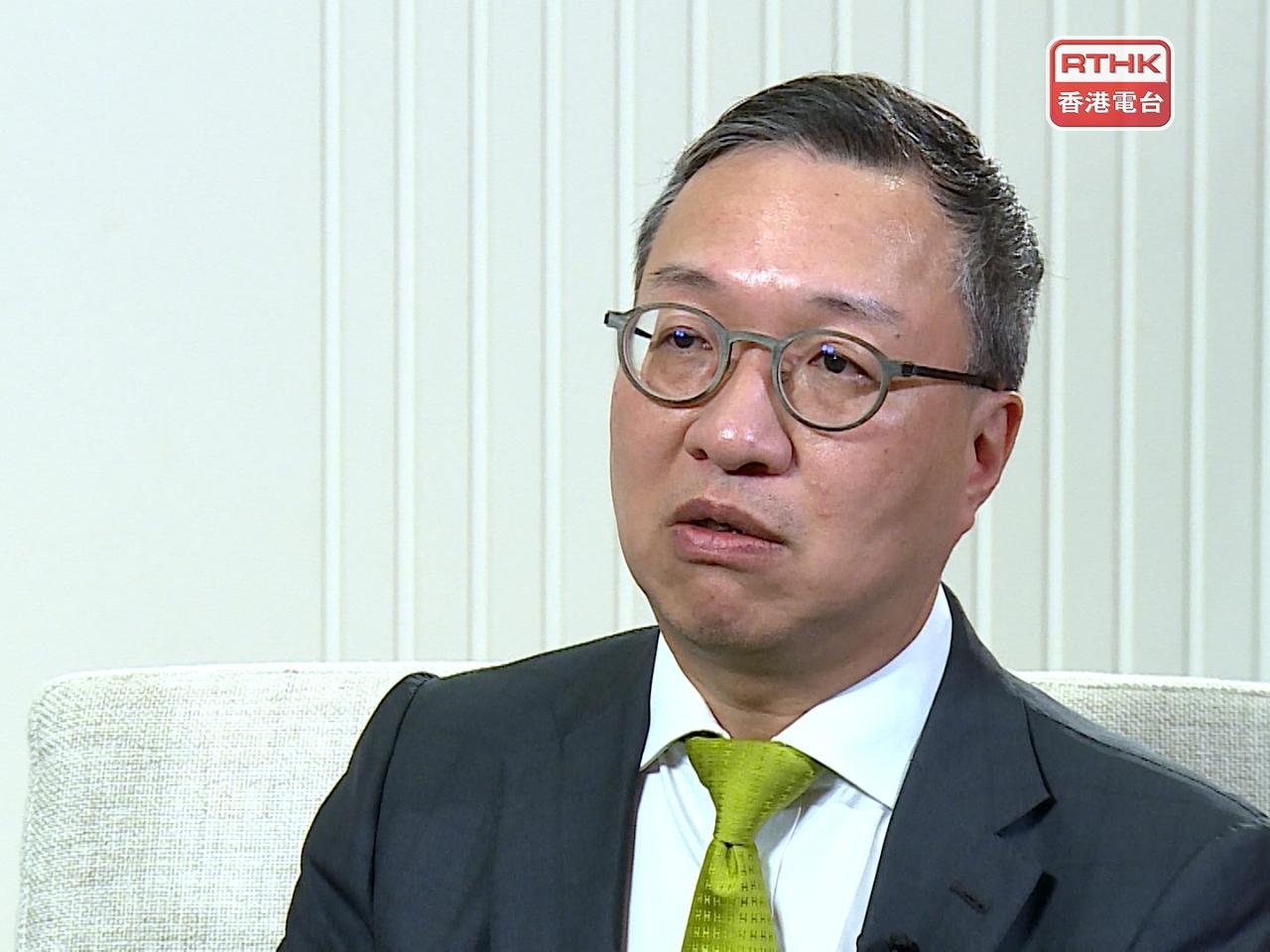 林定國表示，本港的國安法律比5年前更完善。至於早前訂立國安附例，他形容政府是以有效率的方法處理。（張連登攝）